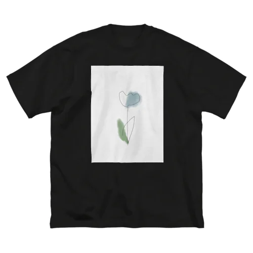 Art  lightblue green *tulip ビッグシルエットTシャツ