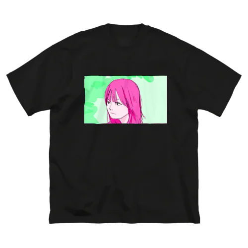 pink ビッグシルエットTシャツ