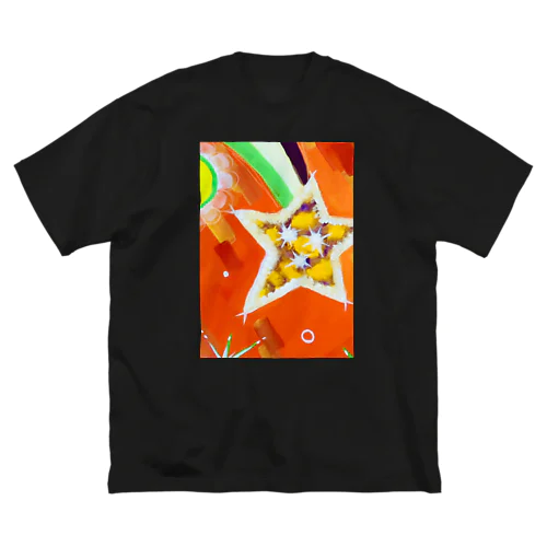 流れ星　(オレンジ) ビッグシルエットTシャツ