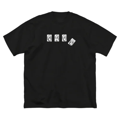 米粒たちT(黒) ビッグシルエットTシャツ