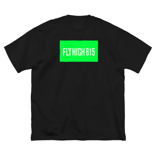 FLYHIGH615 初期ロゴT_Green ビッグシルエットTシャツ