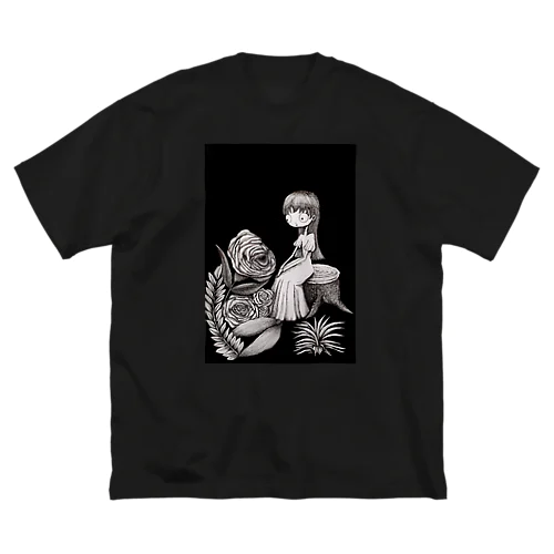 人魚とバラ ビッグシルエットTシャツ