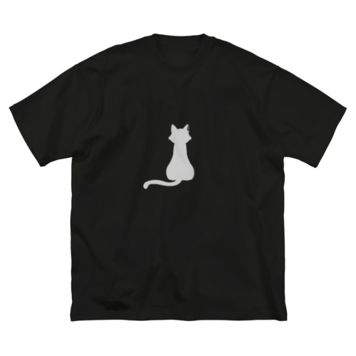 シルエットネコ  グレー Big T-Shirt