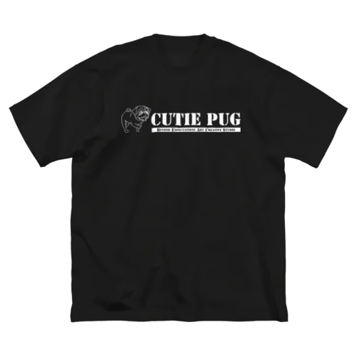 Cutie Pug（BEACS‗White） ビッグシルエットTシャツ