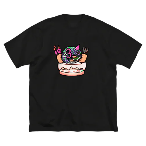 生首誕生日ケーキ駄ゞ田 ビッグシルエットTシャツ