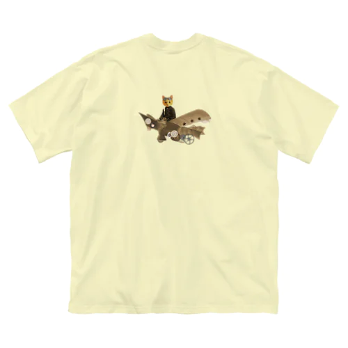 茶とら 猫『うちのコ・シリーズ「スチームパンク 海賊猫 coco」』 ペットロス 愛猫 ビッグシルエットTシャツ