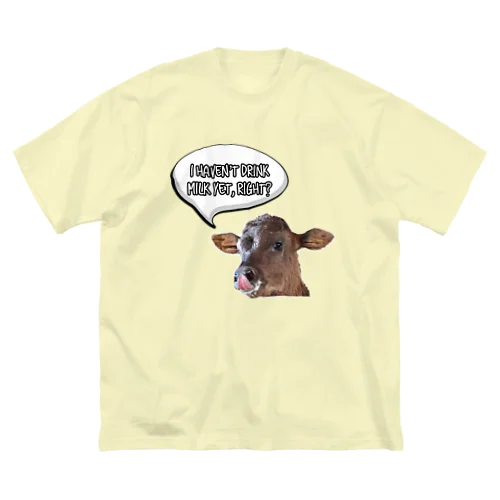 Happy cows♪ 吹き出しver ビッグシルエットTシャツ