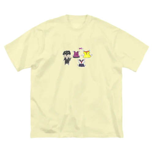 着せ替えチワックス（犬）透過バージョン ビッグシルエットTシャツ