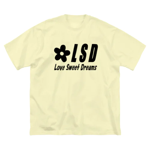 LSDフルロゴ　黒 ビッグシルエットTシャツ