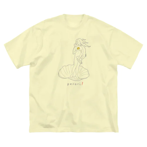 名画 × スイーツ（ヴィーナスの誕生） ビッグシルエットTシャツ