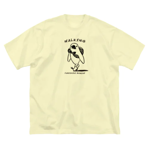 ウォーキングふろしき文鳥 루즈핏 티셔츠