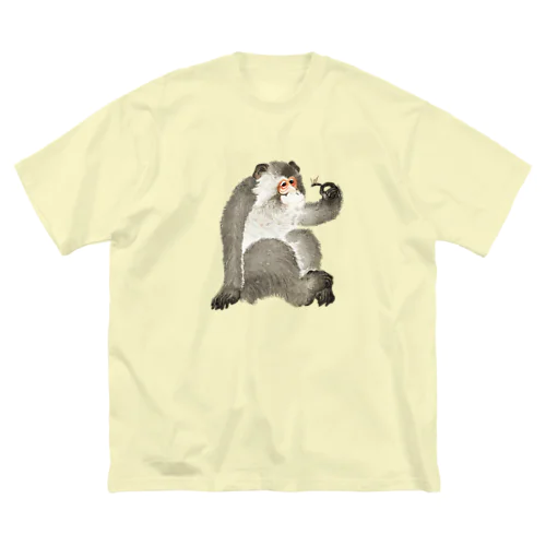 小原古邨　猿と蜻蛉（猿と虫）Ohara Koson / Monkey with insect ビッグシルエットTシャツ