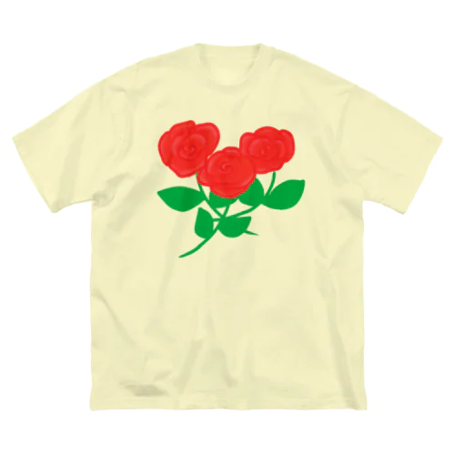 深紅の薔薇① ビッグシルエットTシャツ