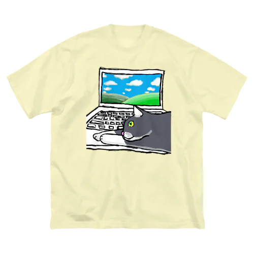 レンタル猫の手（風景） ビッグシルエットTシャツ