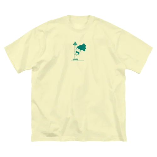 ポールダンスリラ子ちゃん（緑） ビッグシルエットTシャツ