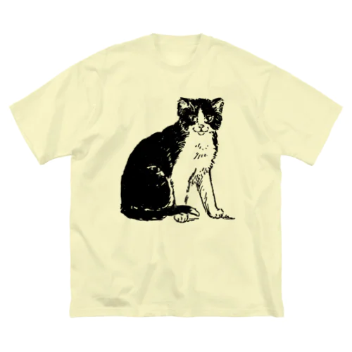 白黒ねこ ビッグシルエットTシャツ