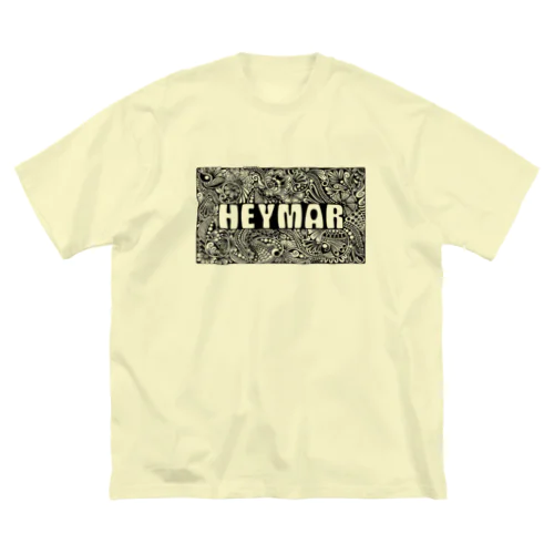  HEYMARロゴ　黒 ビッグシルエットTシャツ