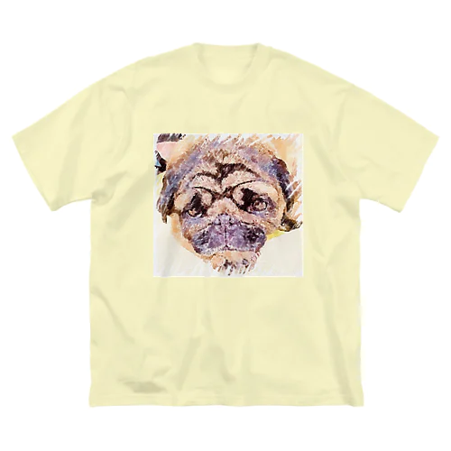 パグ犬　花ちゃん ビッグシルエットTシャツ