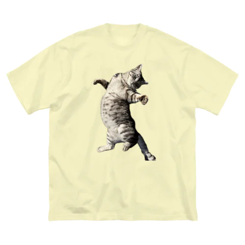 お腹が重くて寝返りが大変な猫 ビッグシルエットTシャツ