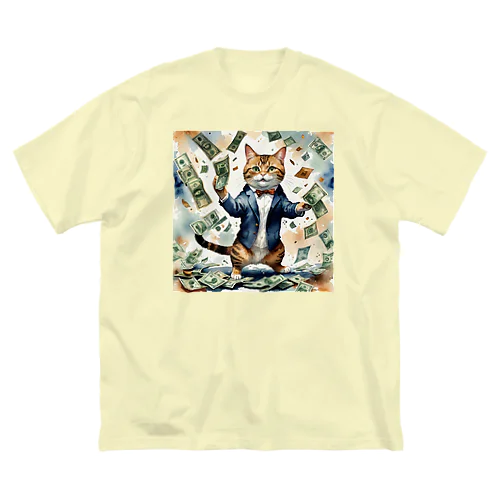 猫社長 ビッグシルエットTシャツ