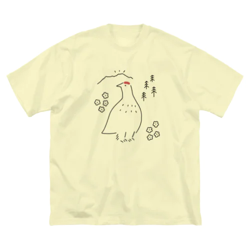 立山のライチョウさん ビッグシルエットTシャツ