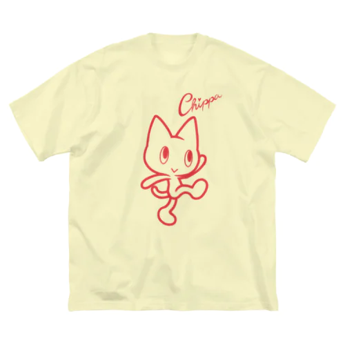 ちっぱ（赤） ビッグシルエットTシャツ