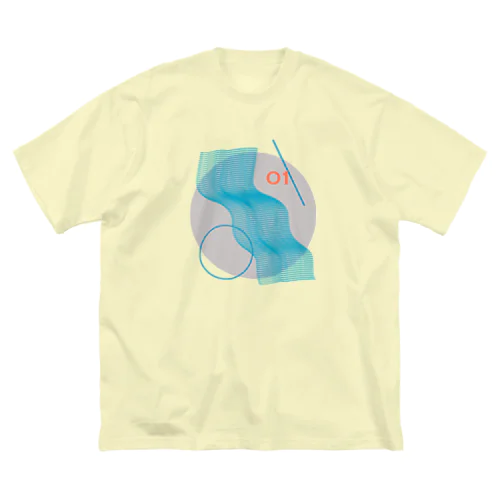 01_blue ビッグシルエットTシャツ