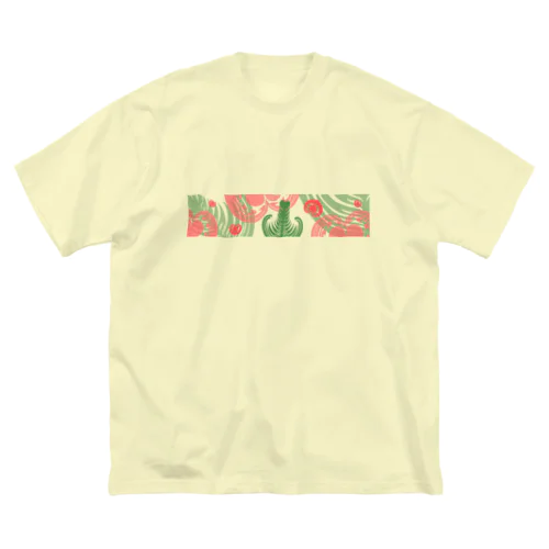 【ラテアート】レイヤーラテアート/レッドグリーン2 ビッグシルエットTシャツ