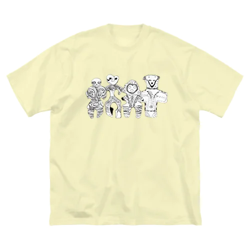 土偶4人組 ビッグシルエットTシャツ