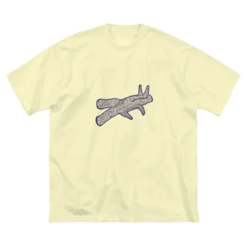 うさぎの影絵 ビッグシルエットTシャツ