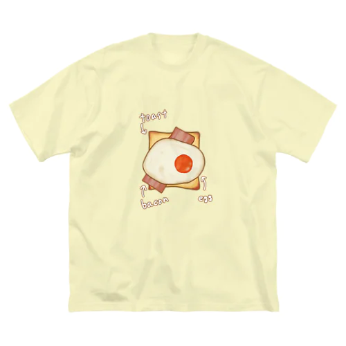 ベーコンエッグトースト ビッグシルエットTシャツ