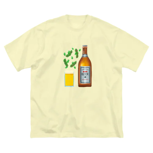 瓶ビールと焼き枝豆 196 ビッグシルエットTシャツ