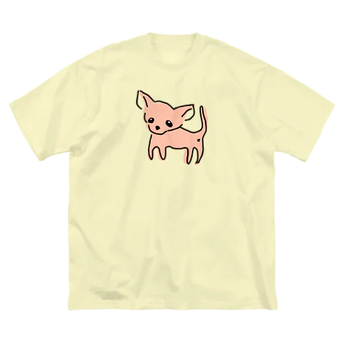 ゆるチワワ（オレンジ） ビッグシルエットTシャツ