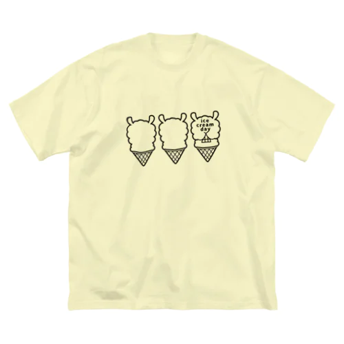 パカパカアイスクリーム ビッグシルエットTシャツ