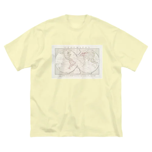 世界地図 ビッグシルエットTシャツ