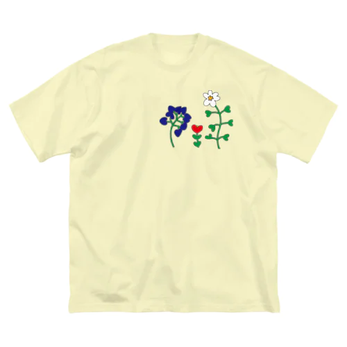 ハートの植物 ビッグシルエットTシャツ
