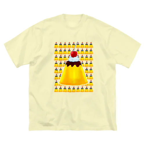 🍒🍮🍒☺️🌟チェリー🍒クリーム付き🌟ビックプリン🍮🌟☺️🌟🍒🍮🍒☺️🌟 ビッグシルエットTシャツ