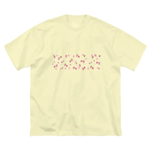 ふんわりいちごとハートのラテアート ～ストロベリーパーティー！～ ビッグシルエットTシャツ