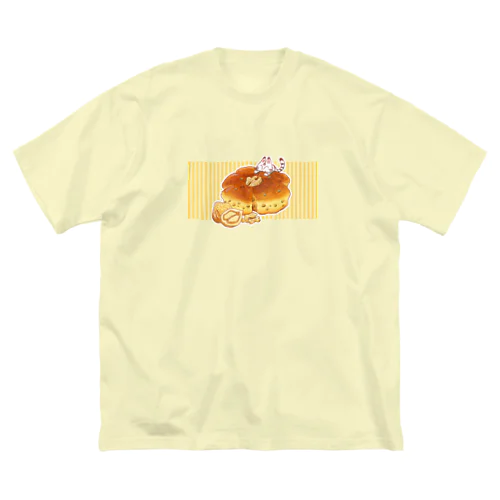 にゃんこ＆食《くるみパン》しましまB Big T-Shirt