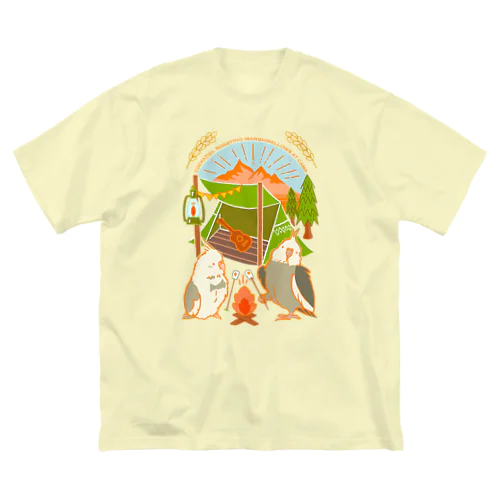 マシュマロを焼くキャンプオカメ（オカメインコ　ホワイトフェイス） Big T-Shirt