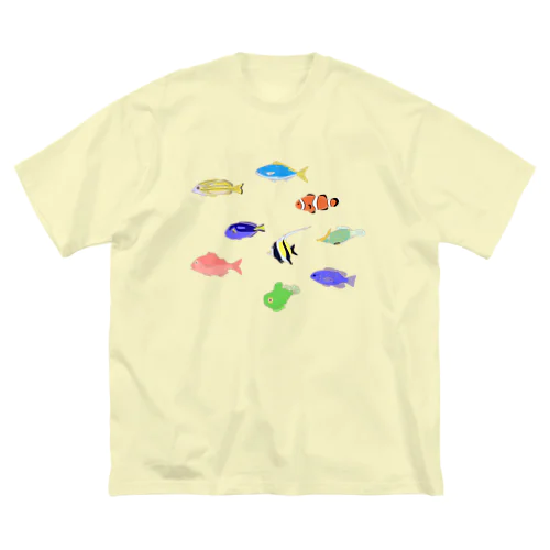 カラフルな魚たち ビッグシルエットTシャツ