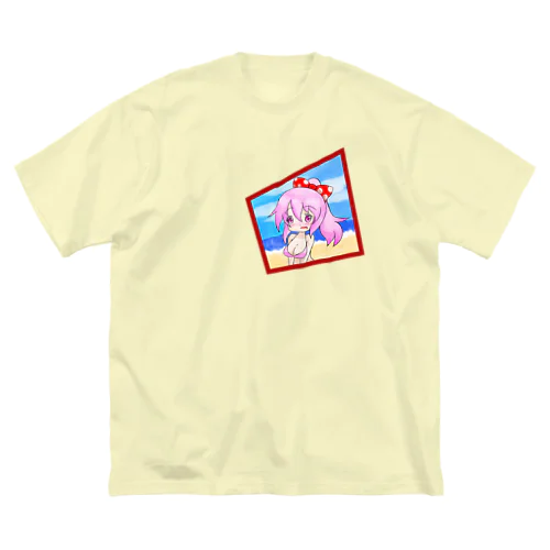 ビキニの女の子 ビッグシルエットTシャツ