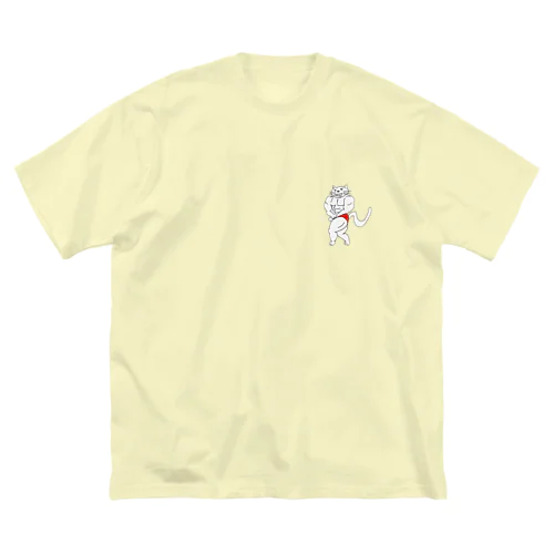 猫ニャッチョ💪(KAZU) ビッグシルエットTシャツ