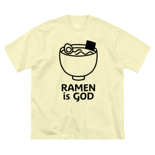 ラーメンは神 ビッグシルエットTシャツ