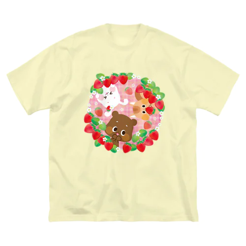 イチゴがいっぱい ビッグシルエットTシャツ