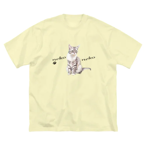 パステル💗ねこねこ　マーブルちゃん ビッグシルエットTシャツ