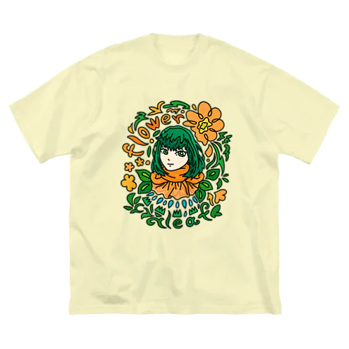 花と緑の使い手 ビッグシルエットTシャツ