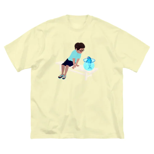 イルカといた夏休み ビッグシルエットTシャツ