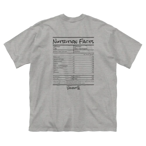 【nutrition facts series】 ビッグシルエットTシャツ