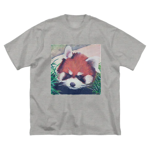 キリッとしたレッサーパンダ ビッグシルエットTシャツ